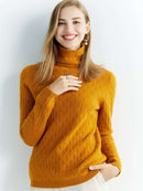 Blusa de lã gola alta para o inverno