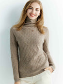 Blusa de lã gola alta para o inverno