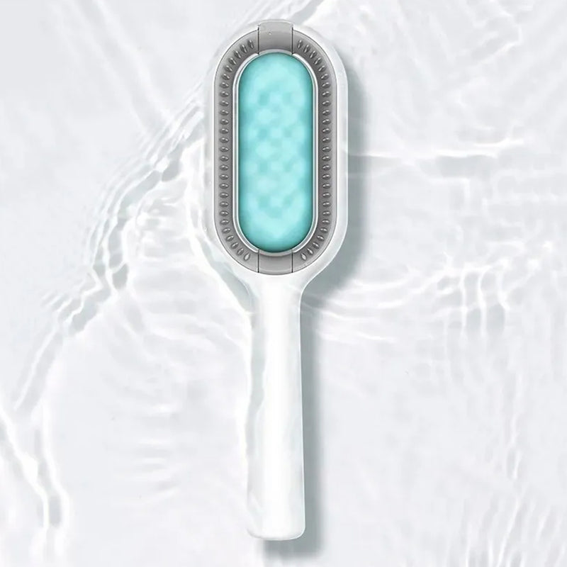 Escova de Limpeza 2 em 1 para Animais de Estimação Depilador Massageador Remov