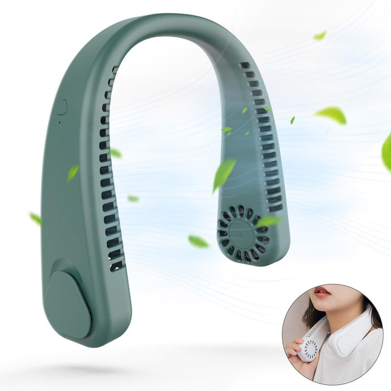 Ventilador de Pescoço Ombro Sem Lâmina Portátil Recarregável Mãos Livres