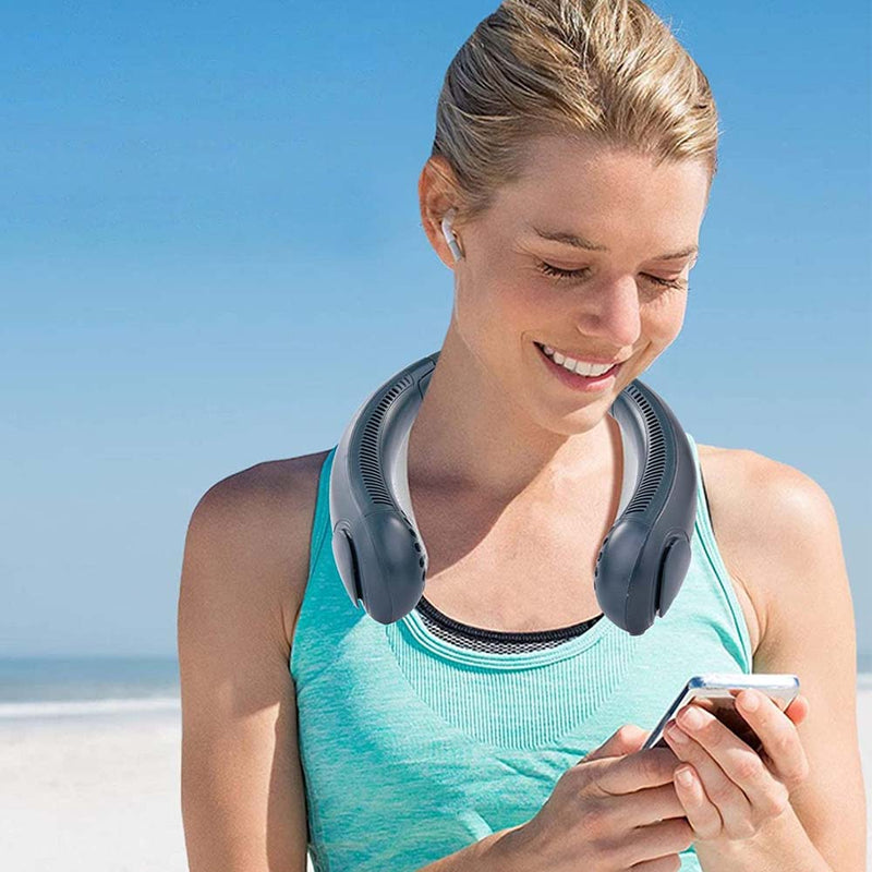 Ventilador de Pescoço Ombro Sem Lâmina Portátil Recarregável Mãos Livres