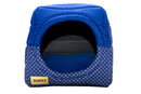 Cama Iglu e Toca Para Cachorro Luppet Luxo Azul Poa Tamanho:G