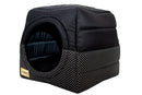 Cama Iglu e Toca Para Cachorro Luppet Luxo Preto Poa Tamanho:M