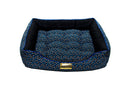 Cama Retangular para Cachorro ou Gato Luppet Luxo Preto Ossinhos Tamanho:M