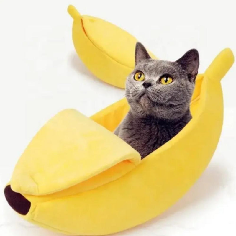 CASINHA CACHORRO CAMINHA PET GATO BANANA CAMA PELUCIA GRANDE  PORTATIL ALMOFADA