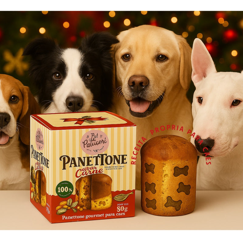 DROP 080 - Petisco Para Cães Panetone Gourmet Sabor carne 80g