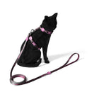 Peitoral com Guia Hello Kitty Black para Gatos - M